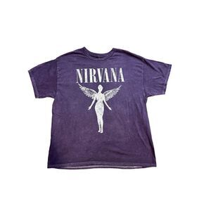 Nirvana In Utero Purple Graphic Tee Size XL